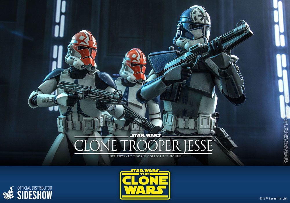 STAR WARS: THE CLONE WARS – FIGURA CLONE TROOPER JESSE 1/6 (HOT TOYS – SIDESHOW) 30 CM