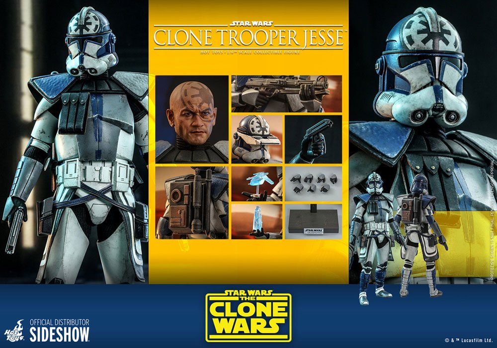 STAR WARS: THE CLONE WARS – FIGURA CLONE TROOPER JESSE 1/6 (HOT TOYS – SIDESHOW) 30 CM