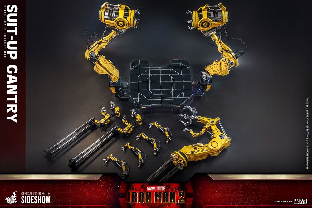 IRON MAN 2 – SET DE ACCESORIOS SUIT-UP GANTRY 1/4 (HOT TOYS – MARVEL)