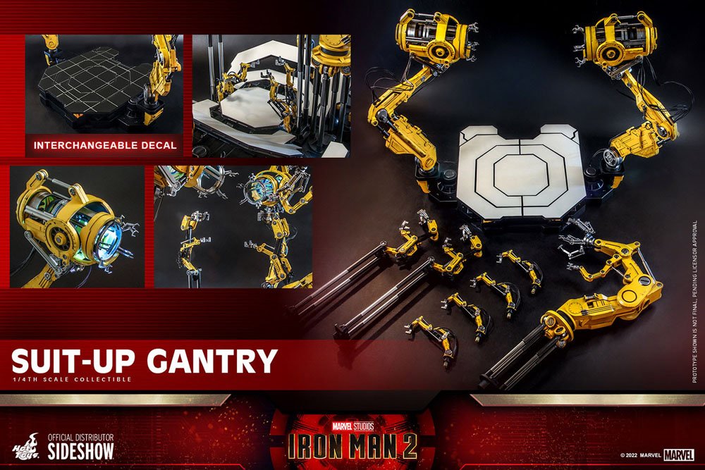 IRON MAN 2 – SET DE ACCESORIOS SUIT-UP GANTRY 1/4 (HOT TOYS – MARVEL)