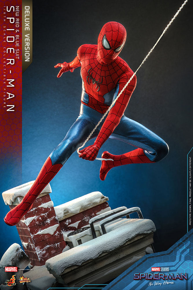 SPIDER-MAN (NEW RED AND BLUE SUIT) – DELUXE VERSION – FIGURA HOT TOYS 1/6 – NO WAY HOME – MARVEL