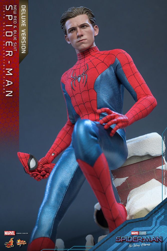 SPIDER-MAN (NEW RED AND BLUE SUIT) – DELUXE VERSION – FIGURA HOT TOYS 1/6 – NO WAY HOME – MARVEL
