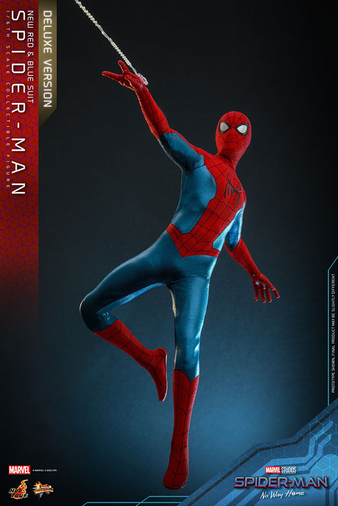 SPIDER-MAN (NEW RED AND BLUE SUIT) – DELUXE VERSION – FIGURA HOT TOYS 1/6 – NO WAY HOME – MARVEL