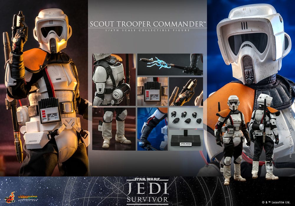 SCOUT TROOPER COMMANDER 1/6 β STAR WARS JEDI SURVIVOR β FIGURA HOT TOYS