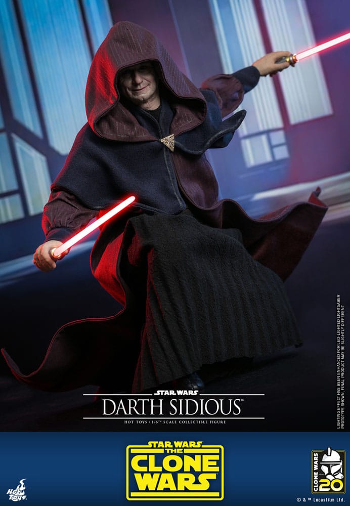 DARTH SIDIOUS – FIGURA MOVIE MASTERPIECE 1/6 (HOT TOYS – STAR WARS: THE CLONE WARS)