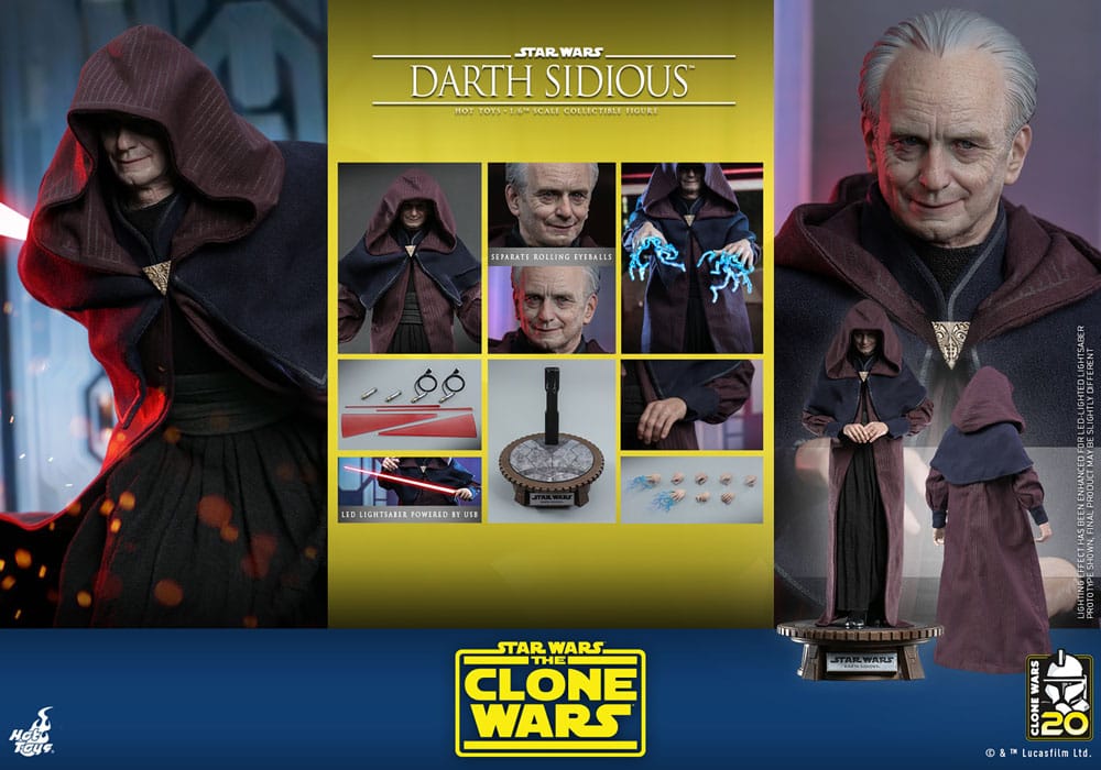 DARTH SIDIOUS – FIGURA MOVIE MASTERPIECE 1/6 (HOT TOYS – STAR WARS: THE CLONE WARS)