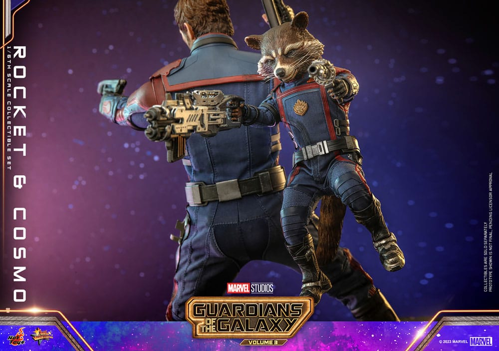 ROCKET & COSMO – GUARDIANES DE LA GALAXIA VOL. 3 1/6 HOT TOYS MOVIE MASTERPIECE