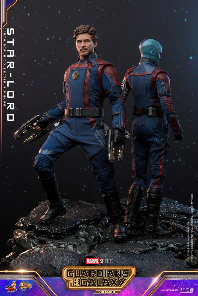 STAR-LORD 1/6 HOT TOYS GUARDIANES DE LA GALAXIA VOL. 3 MOVIE MASTERPIECE FIGURA 31 CM