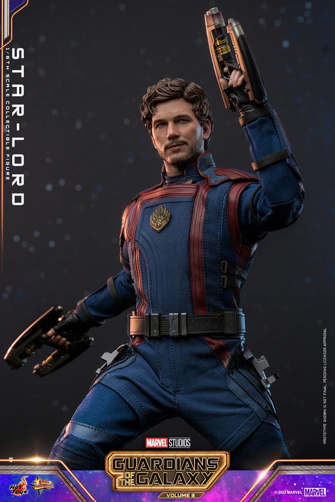 STAR-LORD 1/6 HOT TOYS GUARDIANES DE LA GALAXIA VOL. 3 MOVIE MASTERPIECE FIGURA 31 CM