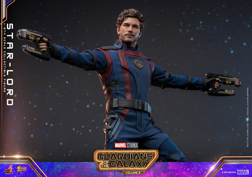 STAR-LORD 1/6 HOT TOYS GUARDIANES DE LA GALAXIA VOL. 3 MOVIE MASTERPIECE FIGURA 31 CM
