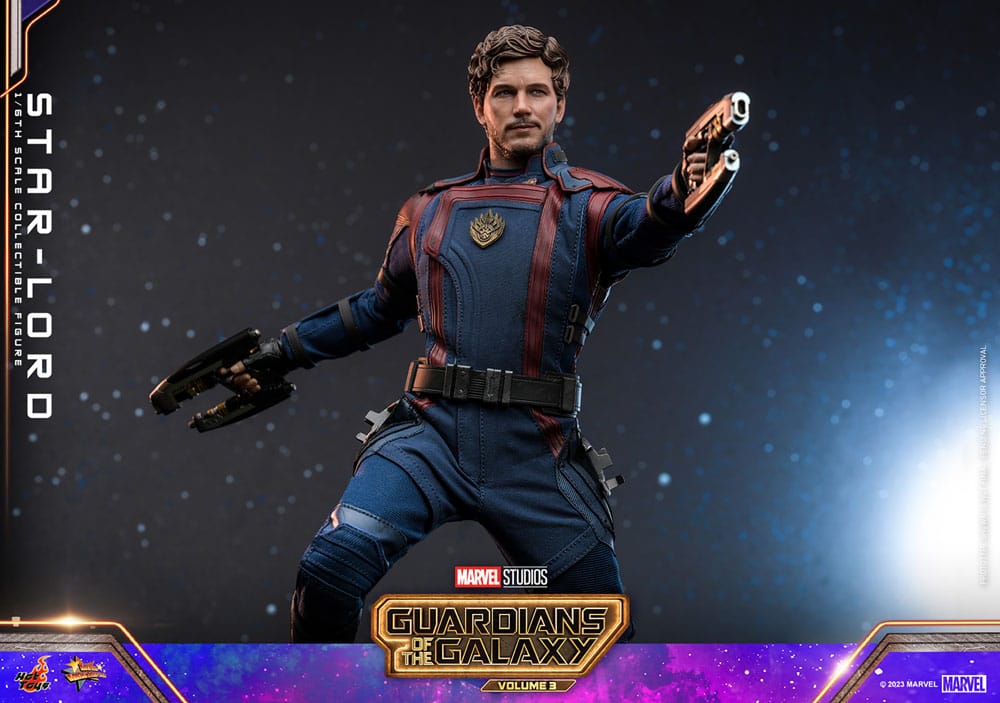STAR-LORD 1/6 HOT TOYS GUARDIANES DE LA GALAXIA VOL. 3 MOVIE MASTERPIECE FIGURA 31 CM