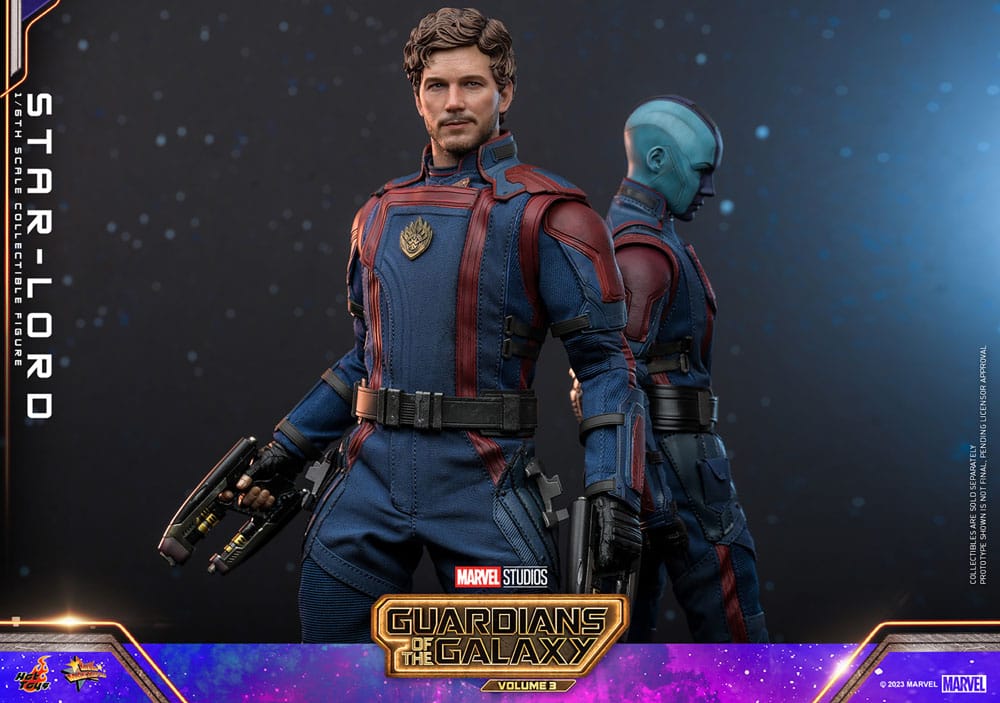 STAR-LORD 1/6 HOT TOYS GUARDIANES DE LA GALAXIA VOL. 3 MOVIE MASTERPIECE FIGURA 31 CM