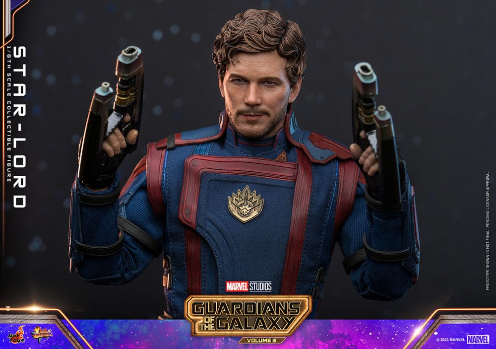STAR-LORD 1/6 HOT TOYS GUARDIANES DE LA GALAXIA VOL. 3 MOVIE MASTERPIECE FIGURA 31 CM