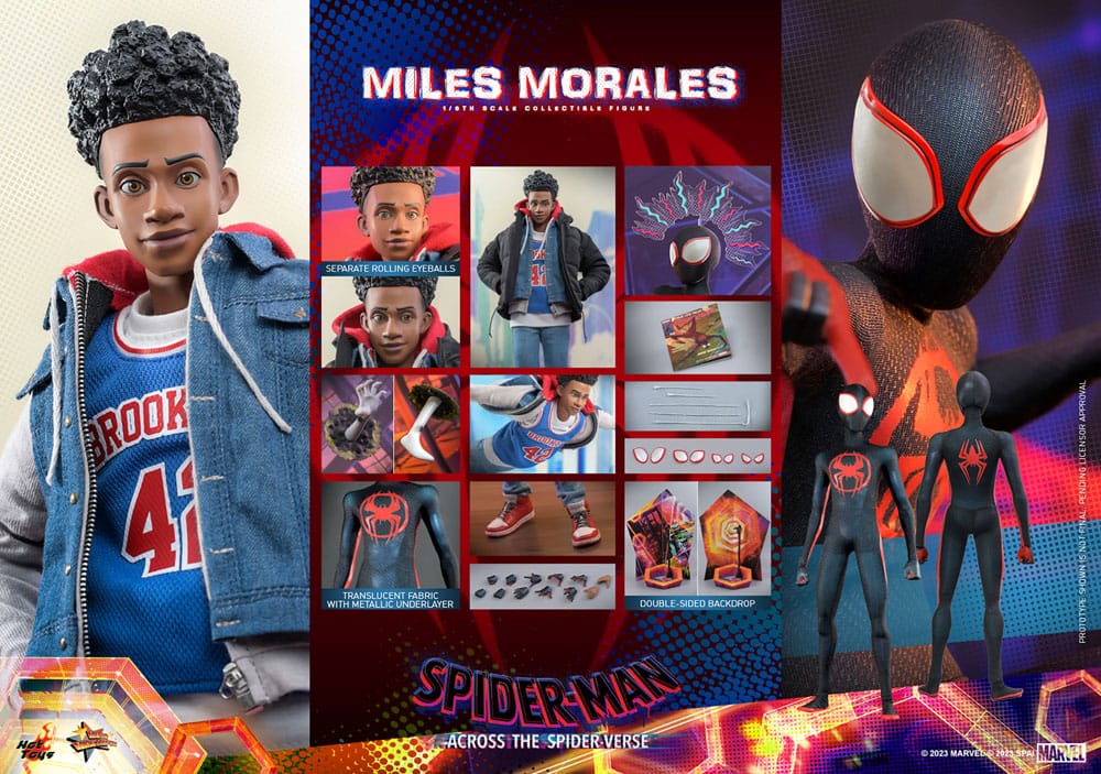 MILES MORALES - SPIDER-MAN: CRUZANDO EL MULTIVERSO - HOT TOYS FIGURA 1/6 ESCALA 29 CM