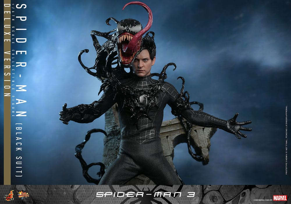 SPIDER-MAN (BLACK SUIT) DELUXE VERSION – SPIDER-MAN 3 1/6 HOT TOYS MOVIE MASTERPIECE