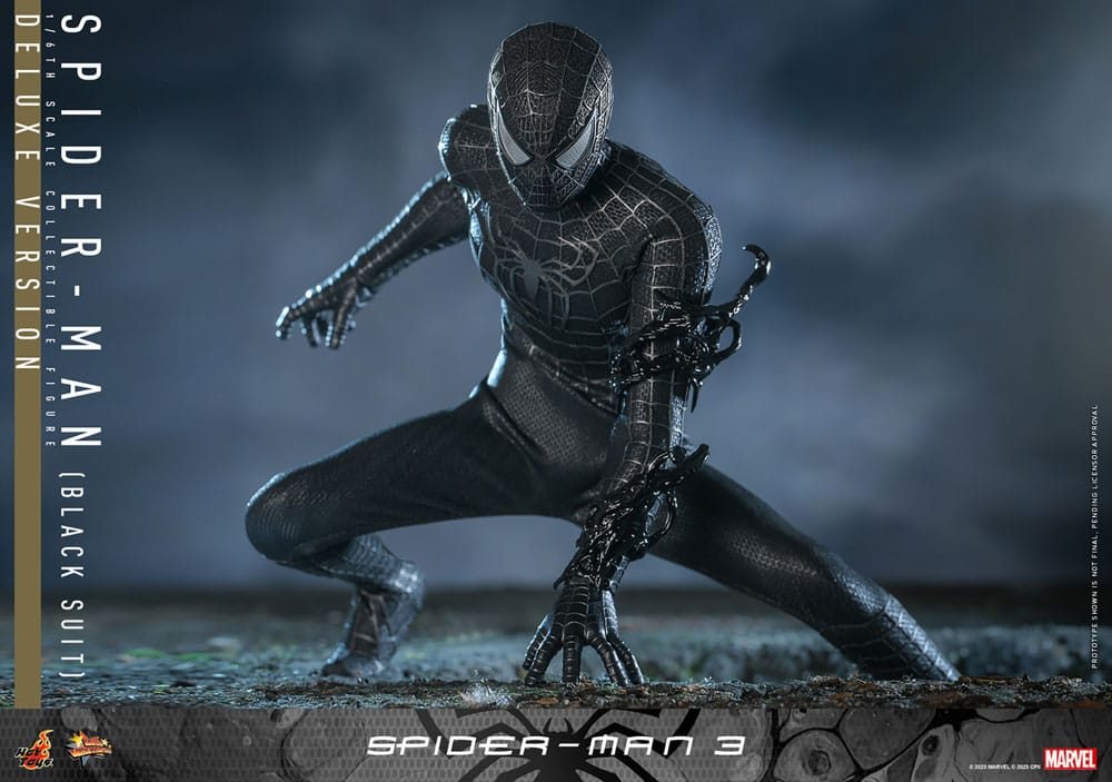 SPIDER-MAN (BLACK SUIT) DELUXE VERSION – SPIDER-MAN 3 1/6 HOT TOYS MOVIE MASTERPIECE