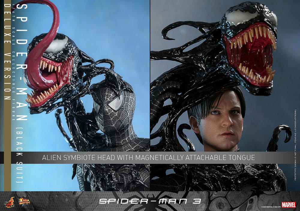 SPIDER-MAN (BLACK SUIT) DELUXE VERSION – SPIDER-MAN 3 1/6 HOT TOYS MOVIE MASTERPIECE