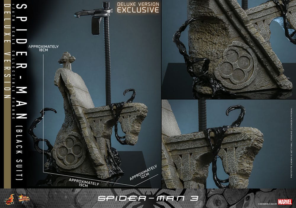 SPIDER-MAN (BLACK SUIT) DELUXE VERSION – SPIDER-MAN 3 1/6 HOT TOYS MOVIE MASTERPIECE
