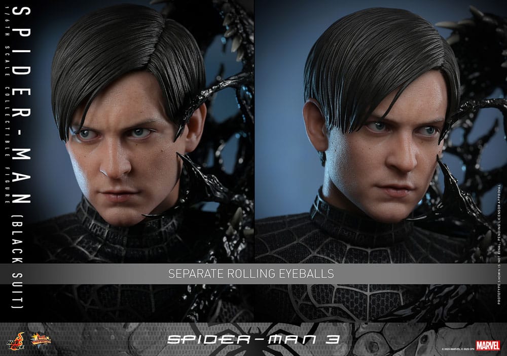 SPIDER-MAN (BLACK SUIT) – SPIDER-MAN 3 1/6 HOT TOYS MOVIE MASTERPIECE