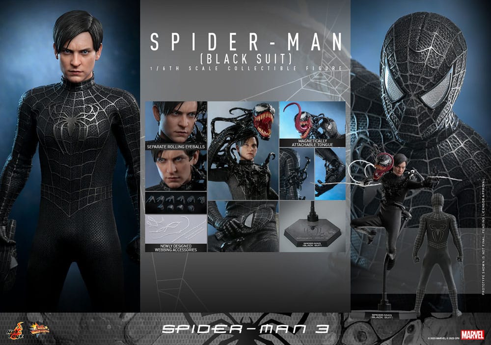 SPIDER-MAN (BLACK SUIT) – SPIDER-MAN 3 1/6 HOT TOYS MOVIE MASTERPIECE
