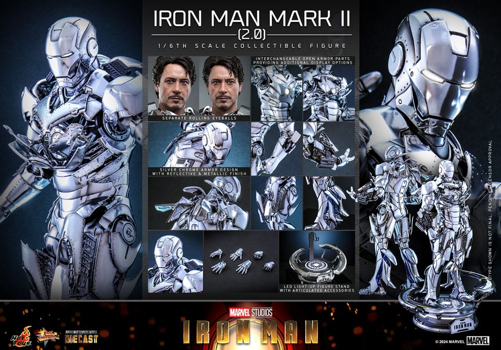IRON MAN – FIGURA 1/6 MARK II (2.0) 33 CM (HOT TOYS – MARVEL)