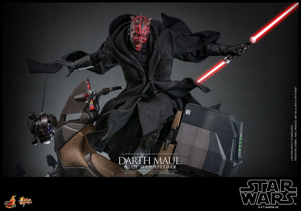 DARTH MAUL WITH SITH SPEEDER – STAR WARS EPISODE I 1/6 HOT TOYS MOVIE MASTERPIECE