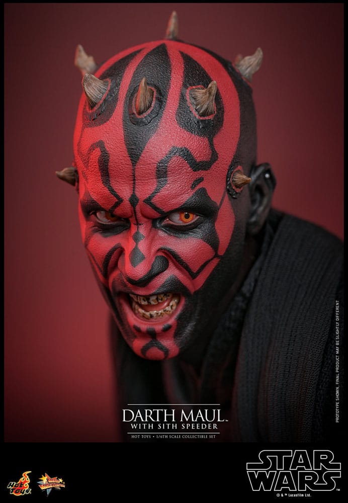 DARTH MAUL WITH SITH SPEEDER – STAR WARS EPISODE I 1/6 HOT TOYS MOVIE MASTERPIECE