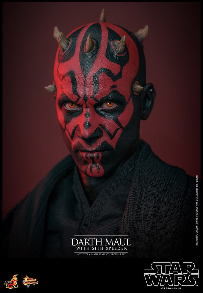 DARTH MAUL WITH SITH SPEEDER – STAR WARS EPISODE I 1/6 HOT TOYS MOVIE MASTERPIECE