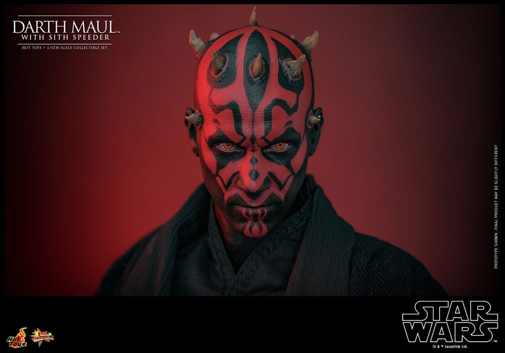 DARTH MAUL WITH SITH SPEEDER – STAR WARS EPISODE I 1/6 HOT TOYS MOVIE MASTERPIECE