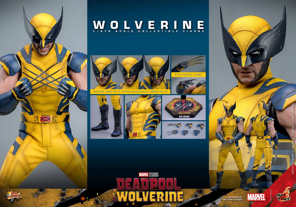 WOLVERINE CON MÁSCARA - DEADPOOL & WOLVERINE MOVIE HOT TOYS 1/6 ESCALA