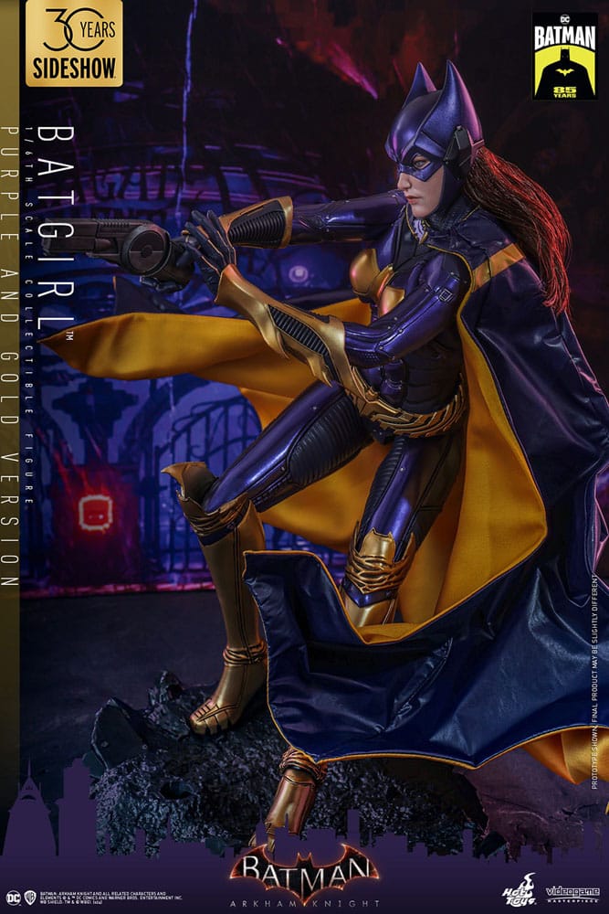 BATGIRL (PURPLE AND GOLD VERSION) EXCLUSIVE - FIGURA 1/6 ESCALA - HOT TOYS – BATMAN ARKHAM KNIGHT VIDEOGAME