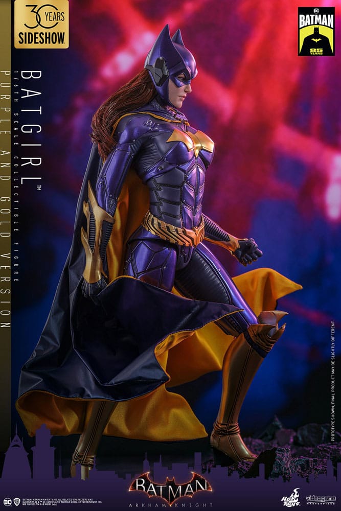 BATGIRL (PURPLE AND GOLD VERSION) EXCLUSIVE - FIGURA 1/6 ESCALA - HOT TOYS – BATMAN ARKHAM KNIGHT VIDEOGAME