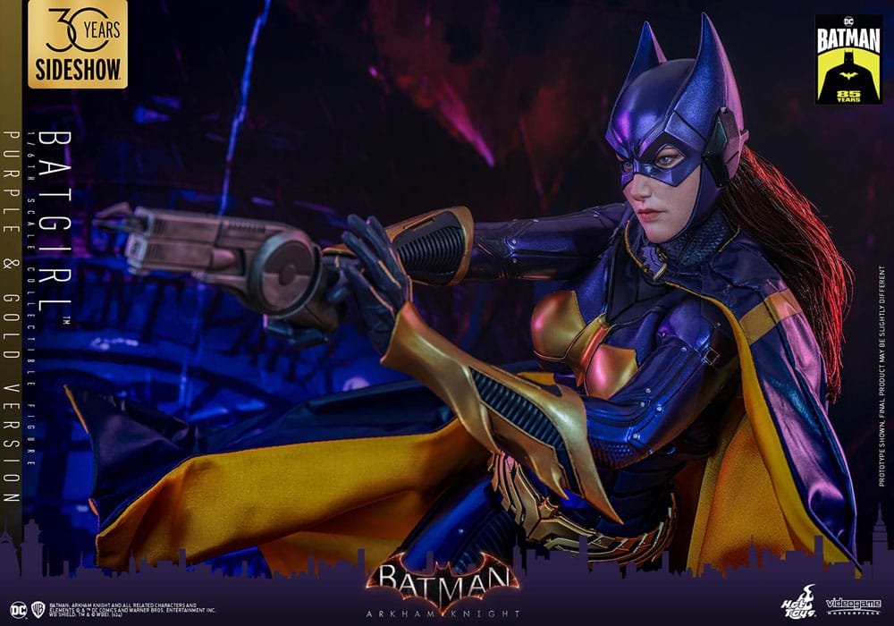 BATGIRL (PURPLE AND GOLD VERSION) EXCLUSIVE - FIGURA 1/6 ESCALA - HOT TOYS – BATMAN ARKHAM KNIGHT VIDEOGAME