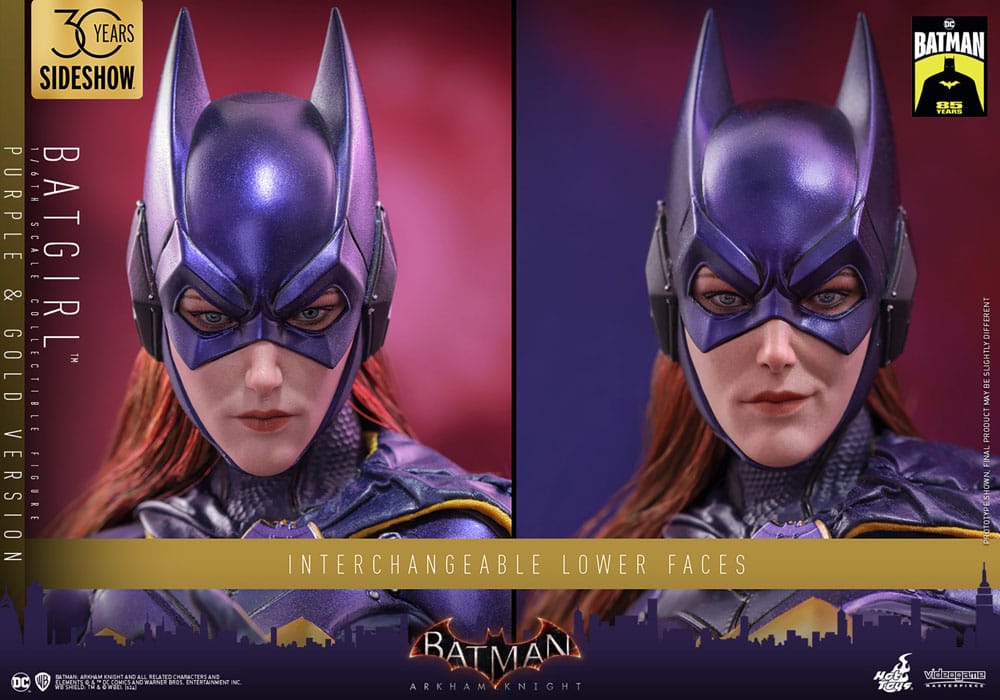 BATGIRL (PURPLE AND GOLD VERSION) EXCLUSIVE - FIGURA 1/6 ESCALA - HOT TOYS – BATMAN ARKHAM KNIGHT VIDEOGAME