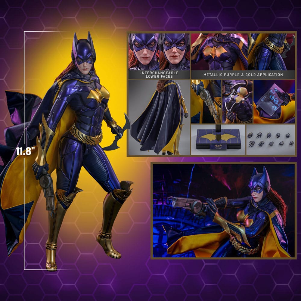 BATGIRL (PURPLE AND GOLD VERSION) EXCLUSIVE - FIGURA 1/6 ESCALA - HOT TOYS – BATMAN ARKHAM KNIGHT VIDEOGAME