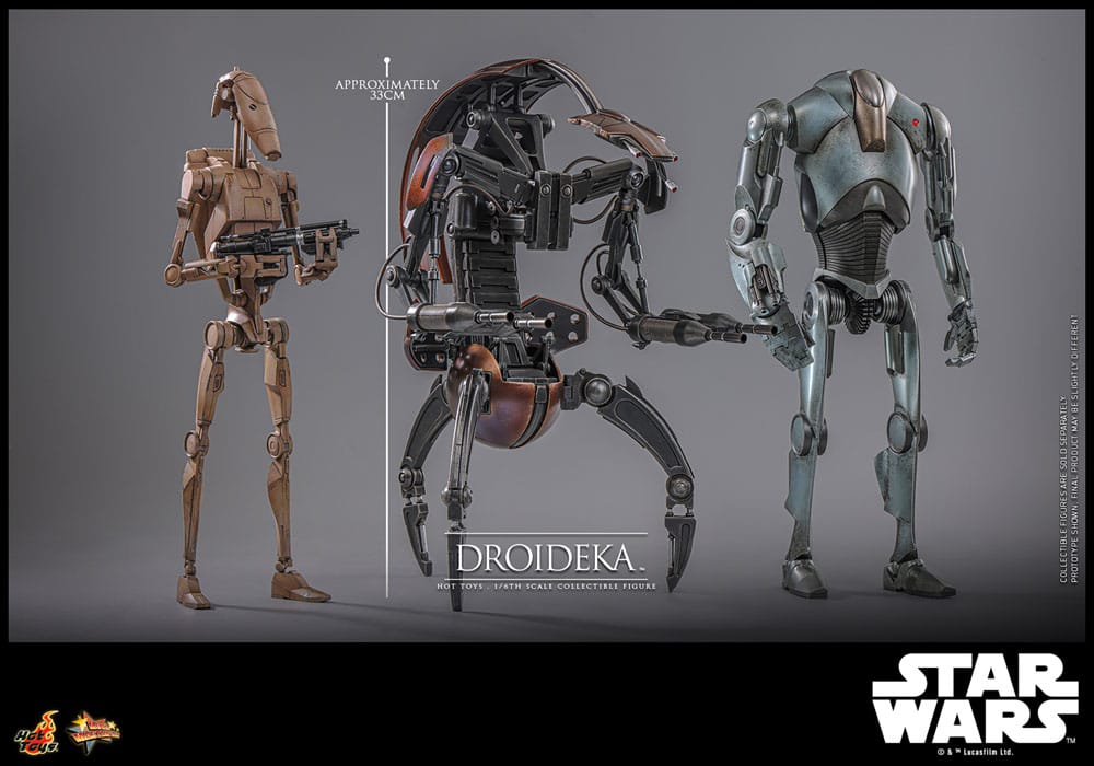STAR WARS: EPISODE I FIGURA 1/6 DROIDEKA 27 CM | HOT TOYS – LÍNEA MOVIE MASTERPIECE