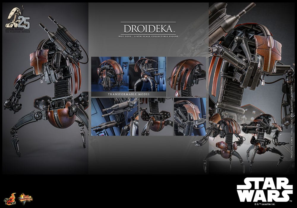 STAR WARS: EPISODE I FIGURA 1/6 DROIDEKA 27 CM | HOT TOYS – LÍNEA MOVIE MASTERPIECE
