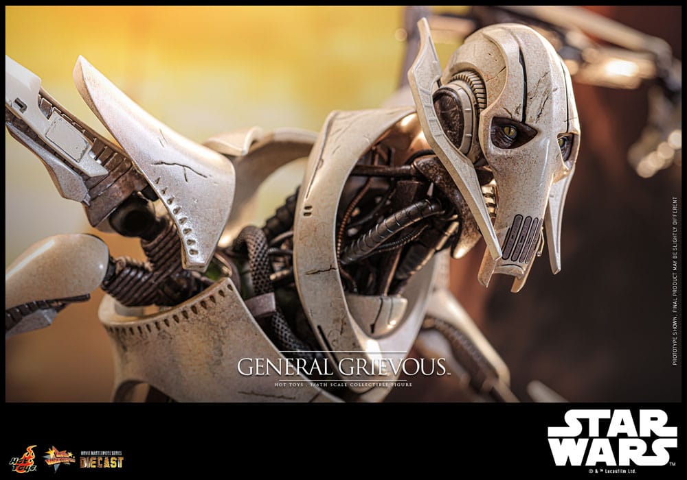 STAR WARS FIGURA MOVIE MASTERPIECE - DIECAST 1/6 GENERAL GRIEVOUS - 42 CM HOT TOYS