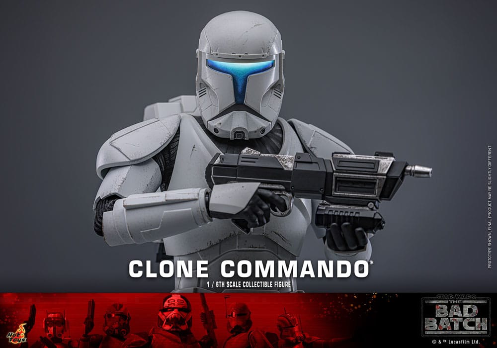 STAR WARS THE BAD BATCH CLONE COMMANDO 30 CM - HOT TOYS FIGURA 1/6 COLECCIONABLE CON LUZ LED Y MOCHILA FUNCIONAL