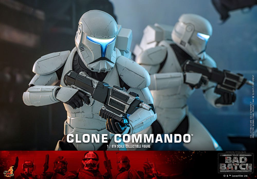 STAR WARS THE BAD BATCH CLONE COMMANDO 30 CM - HOT TOYS FIGURA 1/6 COLECCIONABLE CON LUZ LED Y MOCHILA FUNCIONAL