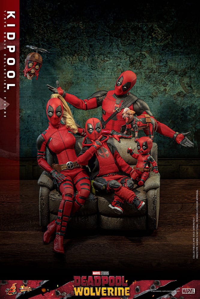 DEADPOOL & WOLVERINE FIGURA 1/6 KIDPOOL 22 CM – HOT TOYS – LÍNEA MOVIE MASTERPIECE