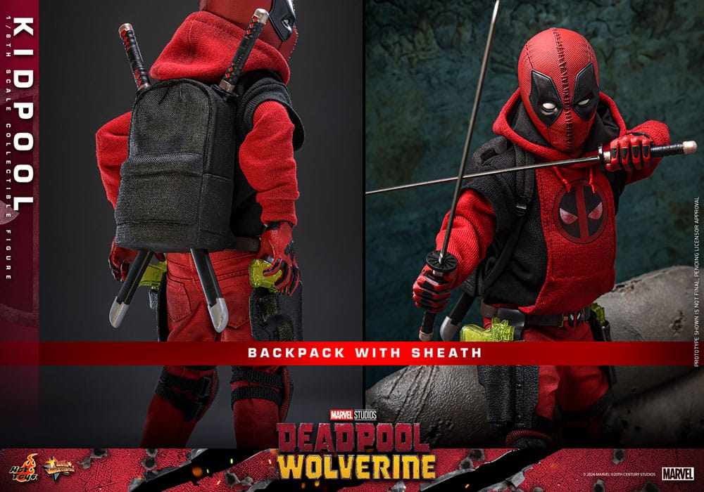 DEADPOOL & WOLVERINE FIGURA 1/6 KIDPOOL 22 CM – HOT TOYS – LÍNEA MOVIE MASTERPIECE