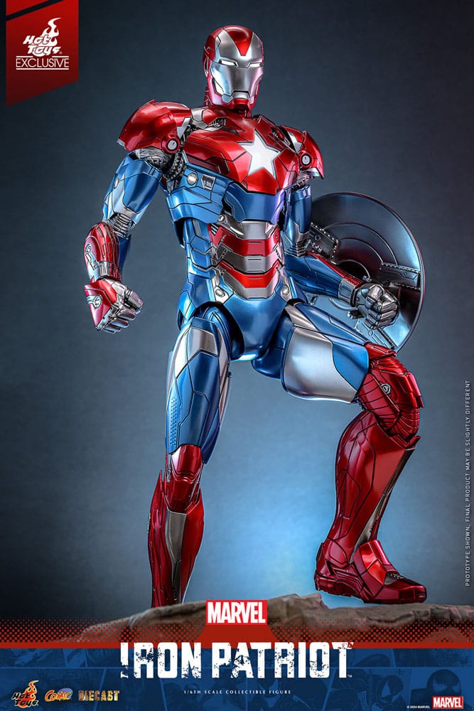 IRON PATRIOT EXCLUSIVE DIECAST COMIC MASTERPIECE ESCALA 1/6 – HOT TOYS 32 CM – EDICIÓN LIMITADA