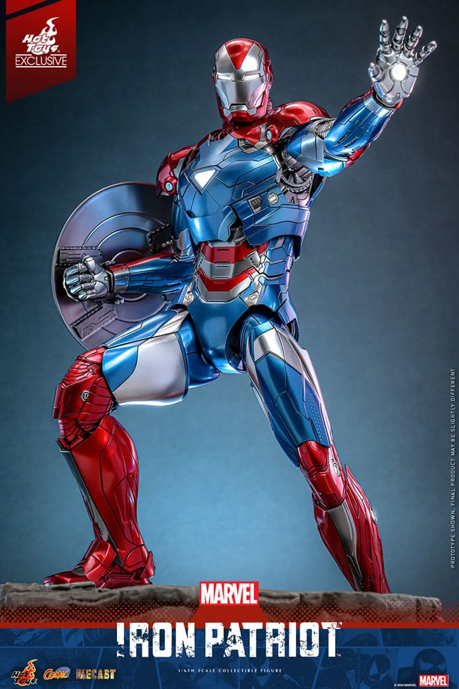 IRON PATRIOT EXCLUSIVE DIECAST COMIC MASTERPIECE ESCALA 1/6 – HOT TOYS 32 CM – EDICIÓN LIMITADA