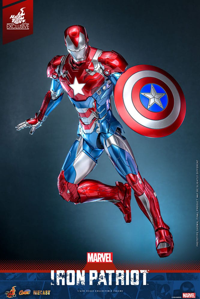 IRON PATRIOT EXCLUSIVE DIECAST COMIC MASTERPIECE ESCALA 1/6 – HOT TOYS 32 CM – EDICIÓN LIMITADA