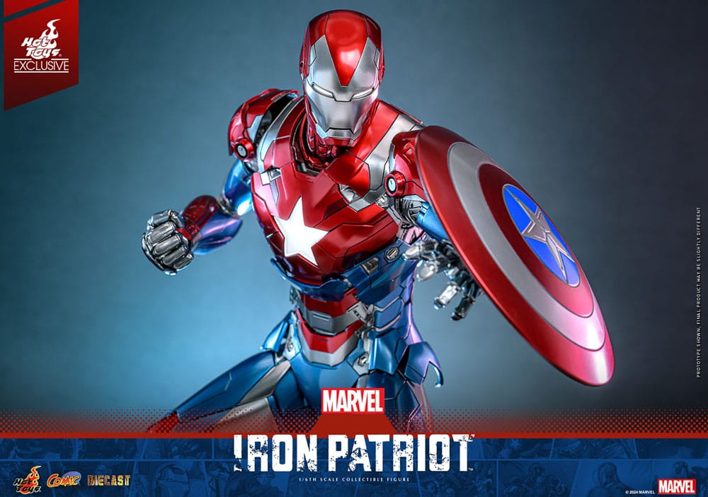 IRON PATRIOT EXCLUSIVE DIECAST COMIC MASTERPIECE ESCALA 1/6 – HOT TOYS 32 CM – EDICIÓN LIMITADA