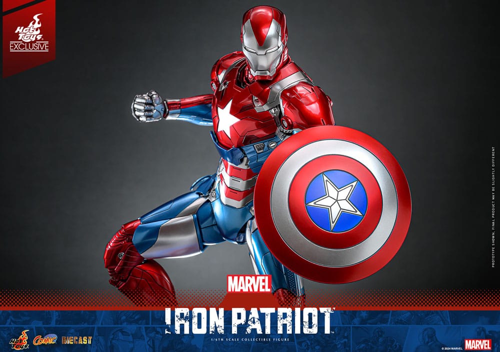 IRON PATRIOT EXCLUSIVE DIECAST COMIC MASTERPIECE ESCALA 1/6 – HOT TOYS 32 CM – EDICIÓN LIMITADA