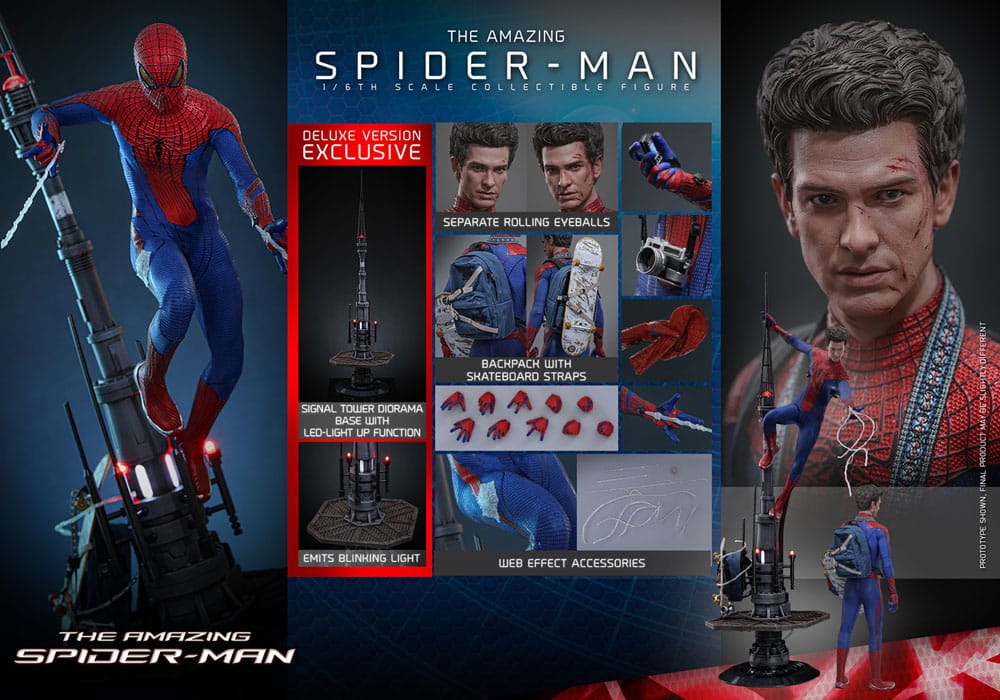 THE AMAZING SPIDER-MAN (DELUXE VERSION) - FIGURA 1/6 HOT TOYS - MOVIE MASTERPIECE SERIES