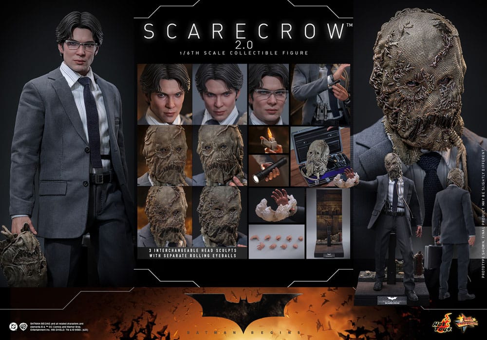 SCARECROW 2.0 – FIGURA HOT TOYS 1/6 – BATMAN BEGINS – DC COMICS