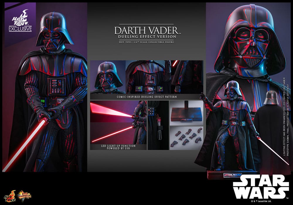 DARTH VADER FIGURA MOVIE MASTERPIECE 1/6 (DUELING EFFECT VERSION) HOT TOYS EXCLUSIVE 35 CM
